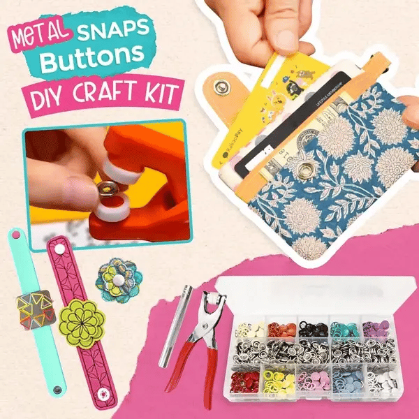 Snap Button Tool Kit With 20 Tich Button
