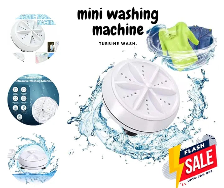 Portable Ultrasonic USB Turbo Washing Machine